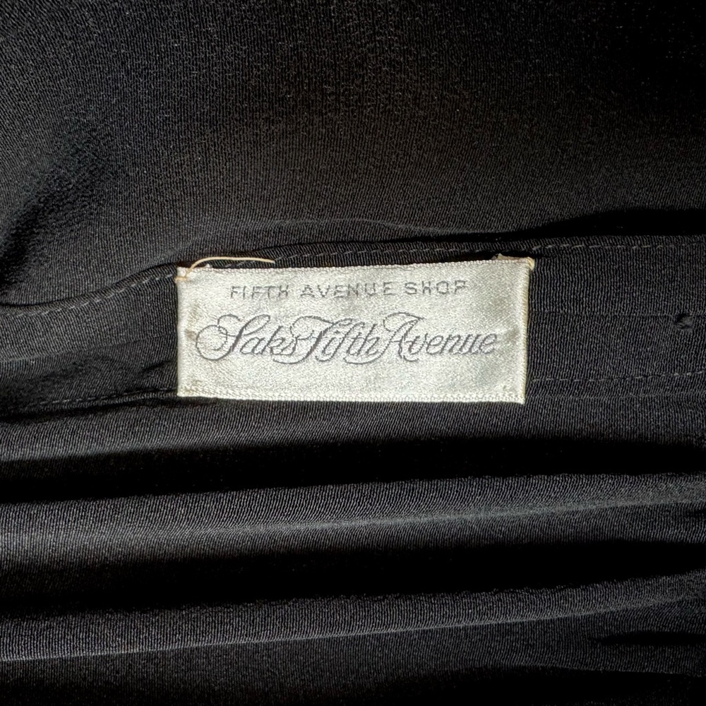 Saks Fifth Avenue Albert Capraro Black Midi Dress - Picture 5 of 11